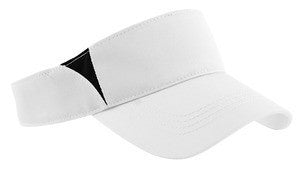 Sport-Tek Dry Zone Colorblock Visor.  STC13 White/black