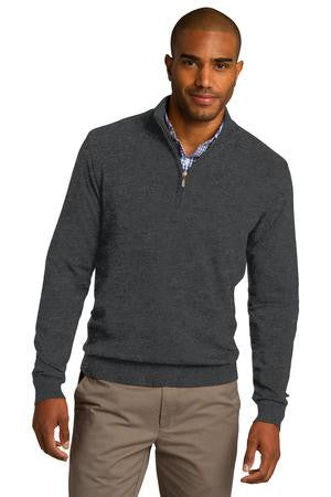 Port Authority 1/2-Zip Sweater. SW290 Charcoal Heather