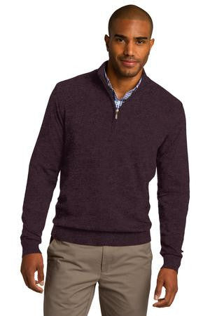 Port Authority 1/2-Zip Sweater. SW290 Heather Burgundy