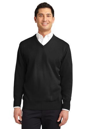 Port Authority Value V-Neck Sweater. SW300 Black