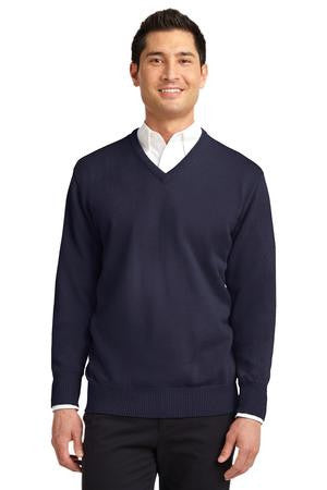 Port Authority Value V-Neck Sweater. SW300 Navy
