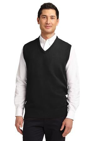 Port Authority Value V-Neck Sweater Vest. SW301 Black