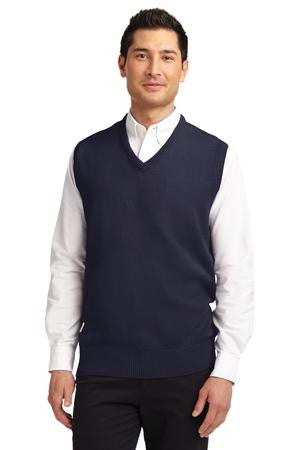Port Authority Value V-Neck Sweater Vest. SW301 Navy