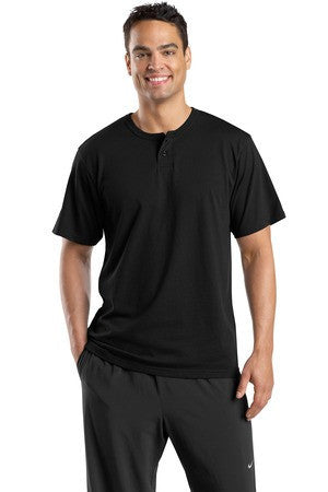 Sport-Tek Short Sleeve Henley.  T210 Black
