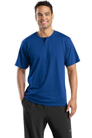 Sport-Tek Short Sleeve Henley.  T210 Royal