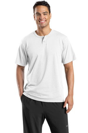 Sport-Tek Short Sleeve Henley.  T210 White