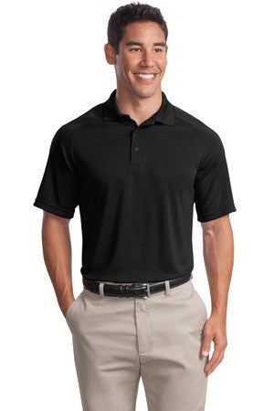 Sport-Tek Dry Zone Raglan Polo. T475 Black