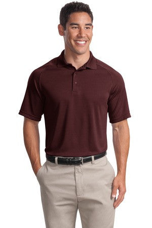 Sport-Tek Dry Zone Raglan Polo. T475 Maroon