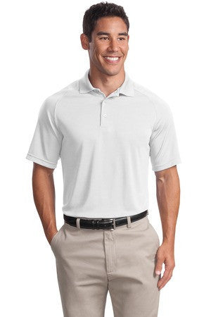Sport-Tek Dry Zone Raglan Polo. T475 White