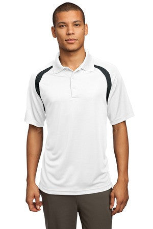 Sport-Tek Dry Zone Colorblock Raglan Polo. T476 White/black
