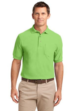 Port Authority Tall Silk Touch Polo with Pocket. TLK500P Lime