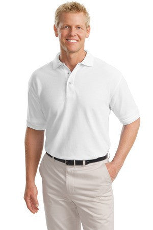 Port Authority Tall Silk Touch Polo.  TLK500 White