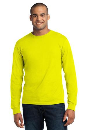 Port & Company - Long Sleeve All-American Tee. USA100LS Safety green