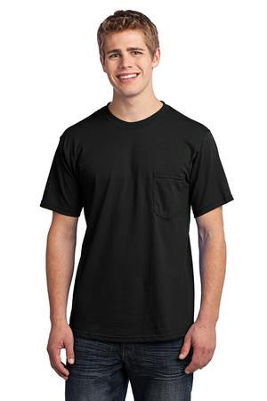 Port & Company - All-American Tee with Pocket. USA100P Black