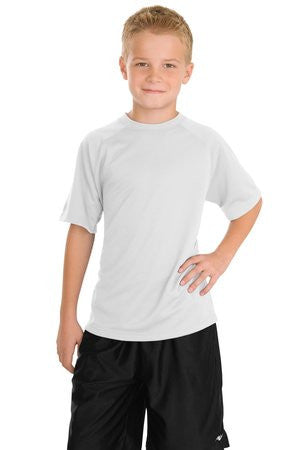 Sport-Tek Youth Dry Zone Raglan T-Shirt.  Y473 White