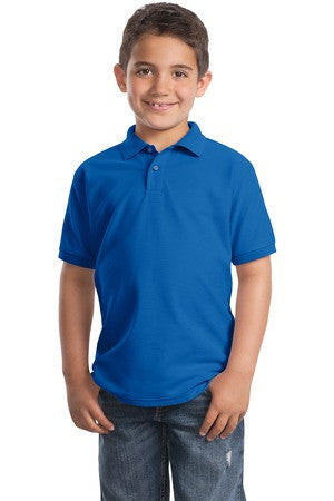 Port Authority Youth Silk Touch Polo.  Y500 Royal