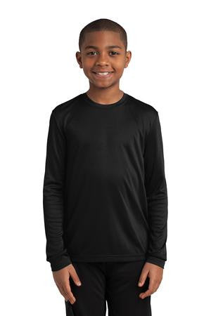 Sport-Tek Youth Long Sleeve Competitor Tee. YST350LS Black