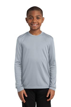 Sport-Tek Youth Long Sleeve Competitor Tee. YST350LS Silver