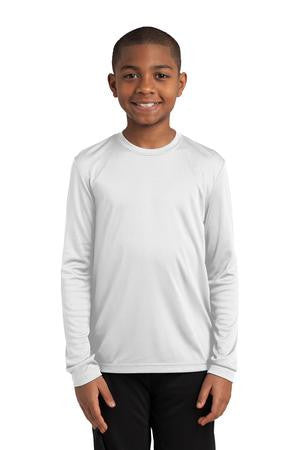Sport-Tek Youth Long Sleeve Competitor Tee. YST350LS White