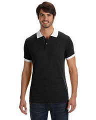 Alternative Men's Feeder Stripe Polo AA1901  ECO TR VINT BLCK 