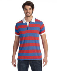 Alternative Men's Ugly Stripe ShortAA1905 Sleeve Polo 
