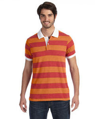 Alternative Men's Ugly Stripe ShortAA1905 Sleeve Polo 