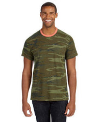 Alternative Men's Printed ShortAA1935A Sleeve Crew 