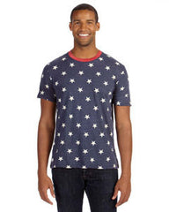Alternative Men's Printed ShortAA1935A Sleeve Crew 