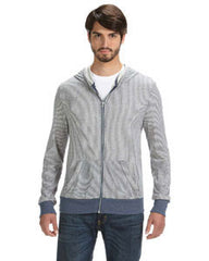 Alternative Men's Eco LongAA1970P Sleeve Printed Zip Hoodie 