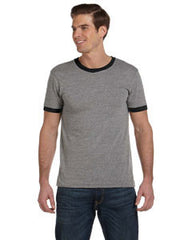 Alternative Men's Contrast Ringer Crew AA2072  ECO TRUE BLACK 