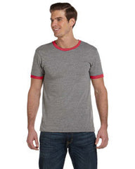 Alternative Men's Contrast Ringer Crew AA2072  ECO TRUE RED 