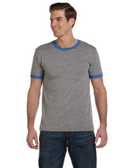 Alternative Men's Contrast Ringer Crew AA2072  ECO TRUE ROYAL 