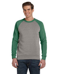 Alternative Men's Champ Colorblocked Fleece Crew AA3202  ECO GRY/ECO TRU GRN 