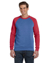 Alternative Men's Champ Colorblocked Fleece Crew AA3202  ECO TR ROYAL/TR RED 