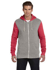 Alternative Men's Rocky Colorblocked FullAA3203 Zip Hoodie 
