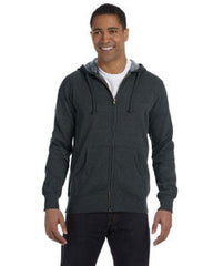 econscious Men's 7 oz. Organic/Recycled Heathered FullEC5680 Zip Hood 